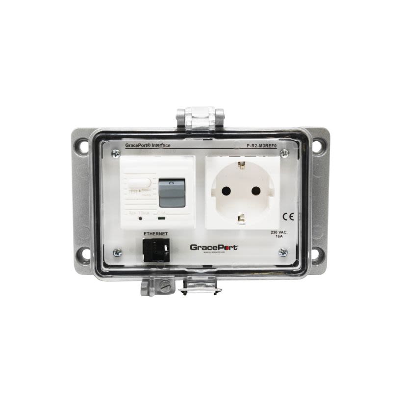 Grace Technologies GracePorts® P-R2-M3REF0 Ethernet Panel Interface Connector with Category 5e RJ45